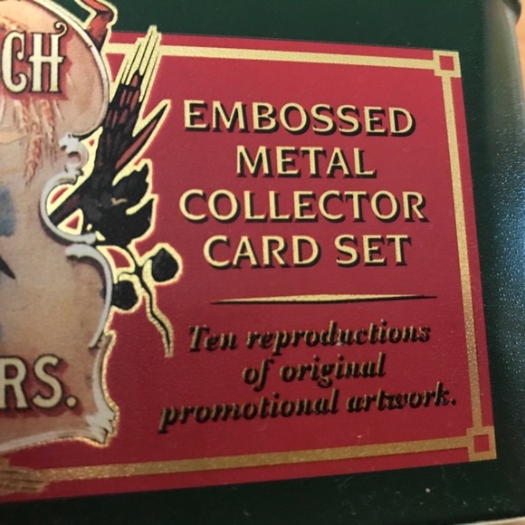 Vintage 1996 Anheuser-Busch Embossed Metal Collector Tin 10 Card Set Budweiser - Picture 4 of 11